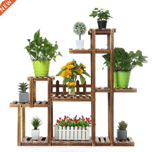 104x25x97cm Multi Tier Flower Plant Holder Stand Rack Wood S