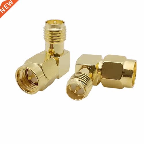 1Pcs RF Coaxial Right Angle SMA Adapter Male to RP-SMA Femal