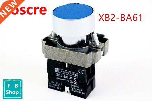 XB2-BA61 22mm blue momentary flat push self-resetting button