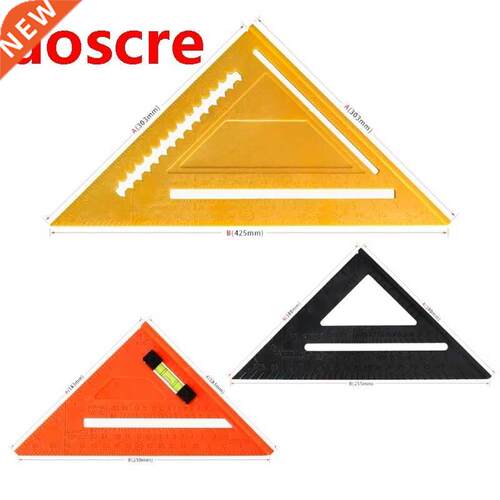 7/12 Inch Precision Triangle Ruler Angle Protractor Woodwork