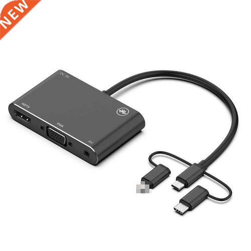 VGA HDMI-compatible Adapter USB Type C/Micro USB To 4K TV Pr