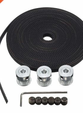 3 Pcs GT2 Timing Pulley 20 Teeth Bore 5mm + 5m GT2 Belt Widt