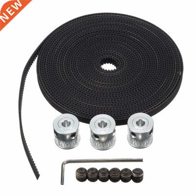 3 Pcs GT2 Timing Pulley 20 Teeth Bore 5mm + 5m GT2 Belt Widt