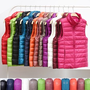 New Women Sleeveless Women's Ultra Light Down Vests Slim Jac