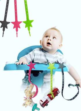 Baby Stroller Hook Silicone Star Pacifier Chain Non-toxic Te
