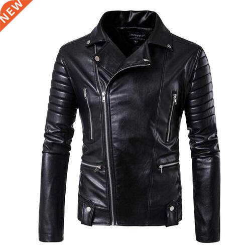 Hgh-end brand men zpper leather jacket Wolverne casual PU