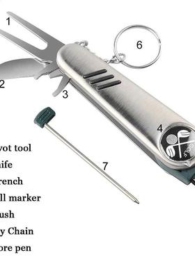 Multi-function Golf Tools Magnetic ballmark bush score pen G