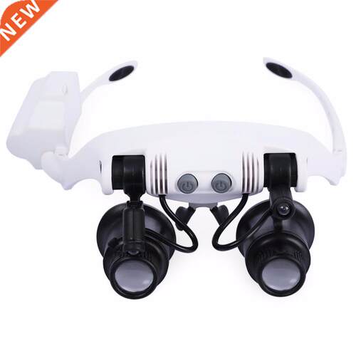 Headband LED Magnifying Glass Headlamp Microscope Jewelry Wa