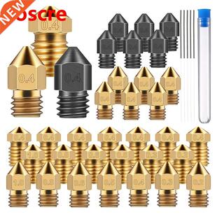3D Printer Nozzle Set MK8 Hardened eel Brass Nozzle with C