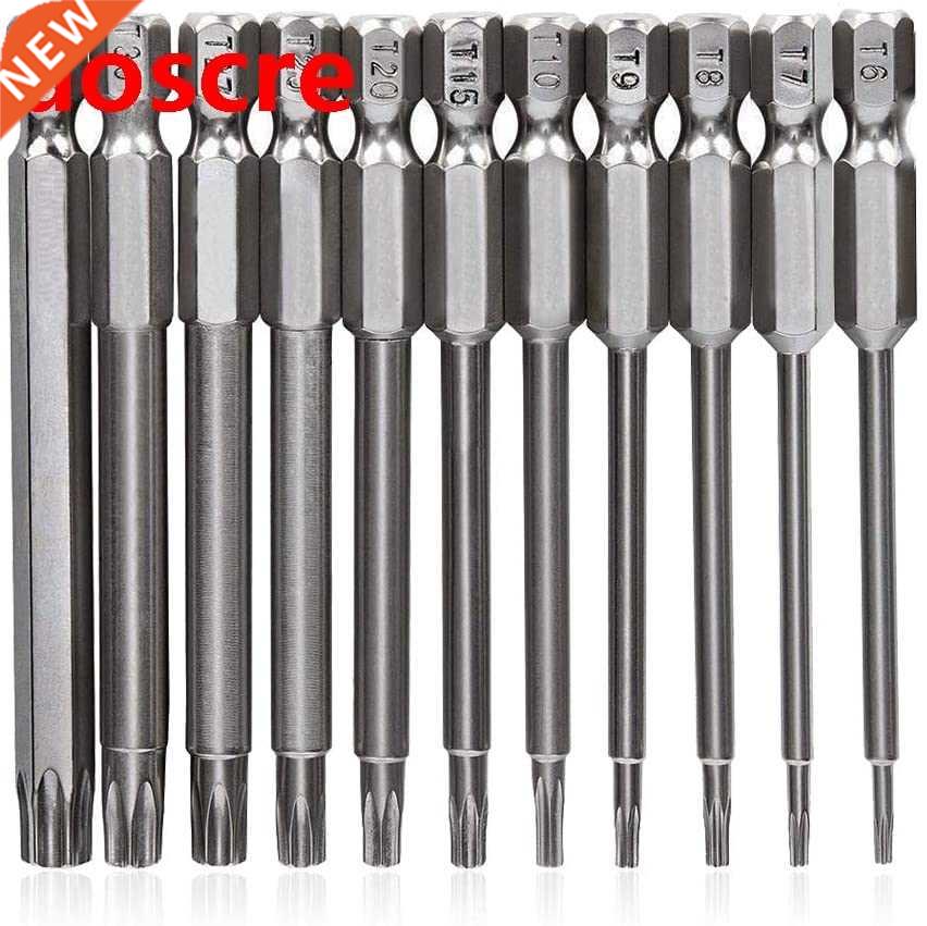 11pcs Torx Screwdriver Bits Set With Hole T6 T8 T9 T10 T15 T