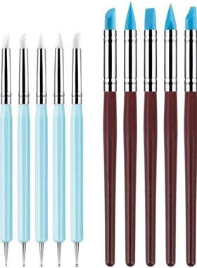 10Pcs Silicone Clay Sculpting Tool, Modeling Dotting Tool &a