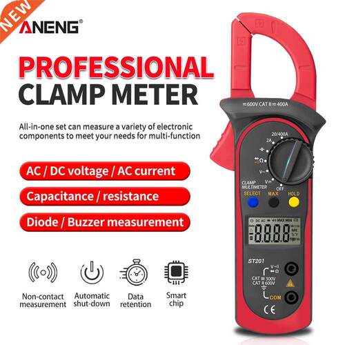 ST201 Digital Clamp Multimeter Resistance ohm Tester AC DC C
