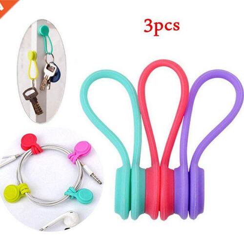 Colors Soft Silicone Magnetic Wire Cable Organizer Key Cor
