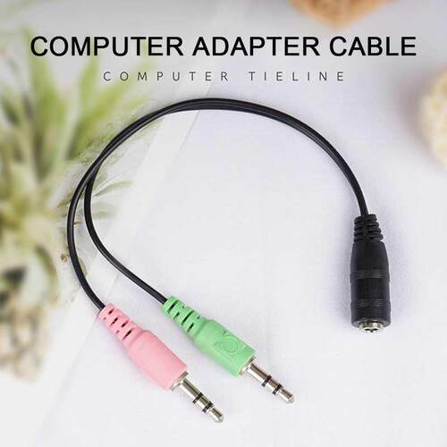 .5mm Audio Splitter Cable Jack .5mm Male To 2 Female Mic