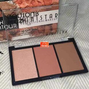 3 Colors Shimmer Matte Blush Bronzer Face Contour Blush Pale