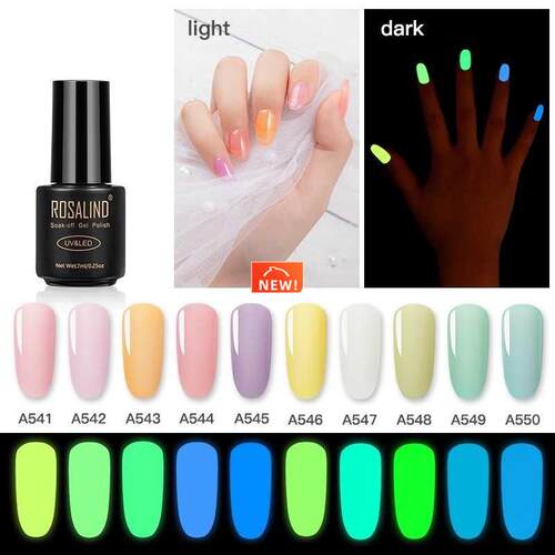 Neon Nail Gel Polish Luminous Hybrid Varnish Manicure Top