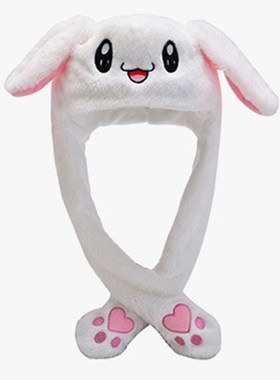 Influencer Rabbit Ear Hat Cute Caps Plush Embroidery Rabbit