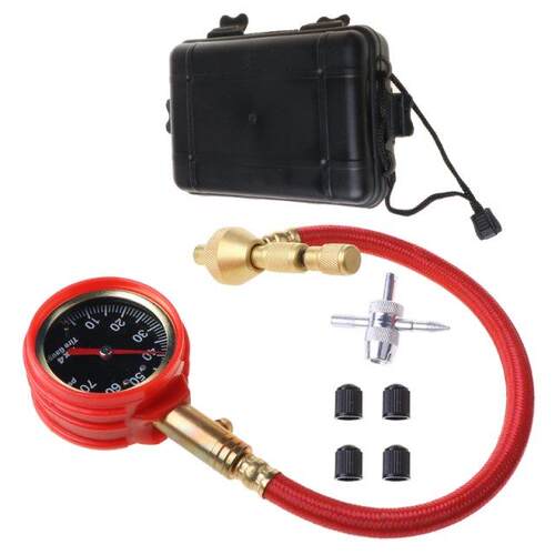 Portable Air Tire Pressure Inflator Gauge Car Vehicle Motorc