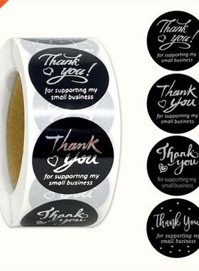 500pcs Merry Christmas Stickers Thank You Card Box Package L