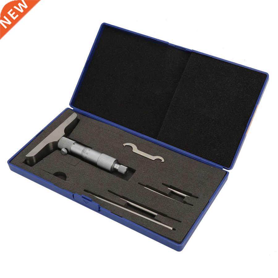 High Accuracy Round Depth Micrometer Measuring Tool + 5Pcs C