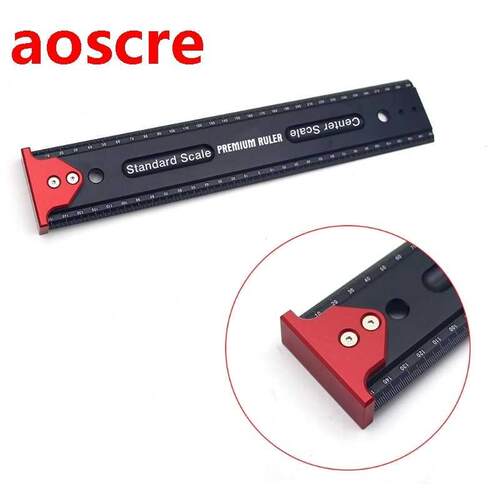 High Precision Measuring Ruler with Hook Stop Level Home Mul