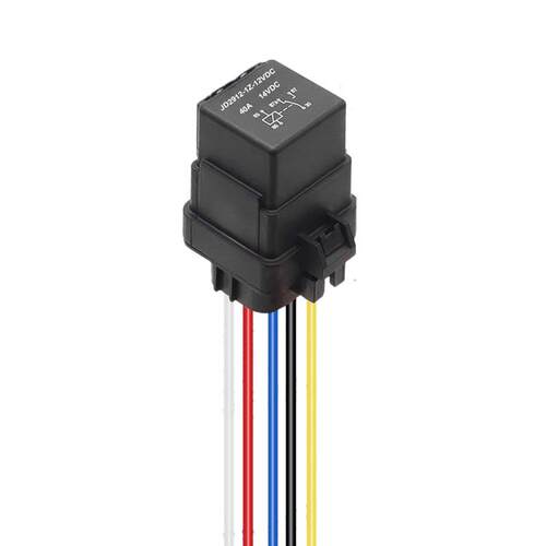 12VDC 40A Waterproof Relay with Harness Socket Wires 5 Pin R