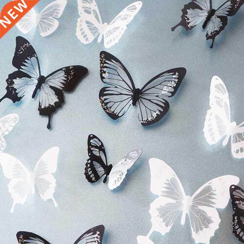 18Pcs/lot 3d Crystal Butterfly Wall Stcker Beautful Butter