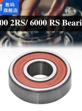 2pc 6000 2RS/6000 RS Ball Bearing 10x26x8mm Red Sealed Rubbe