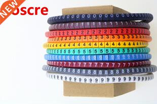 500pcs/lot EC- 10mm2 10 different number and color 0-9 cabl