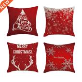 Home Decor Linen Christmas Cases Pillowcase Pillow Square