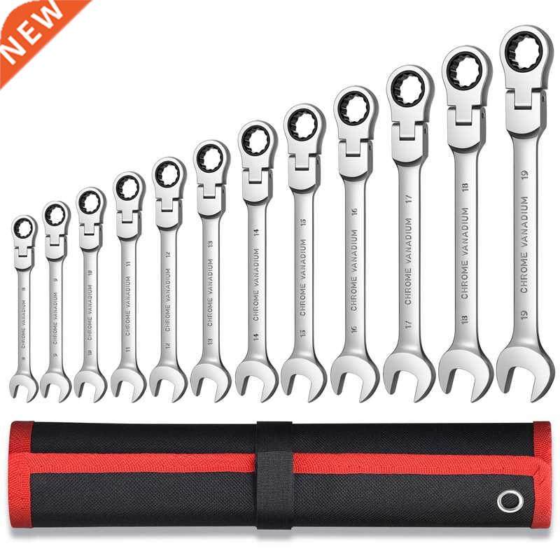 Flexible Ratchet Wrench Spanner Nut Tool Head Ratchet Metri