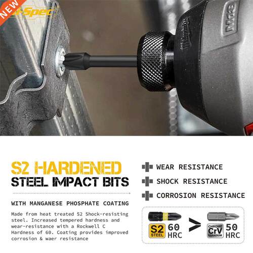 Premium 44pc Impact Driver Drill Bit S2 Screwdriver Bits Se