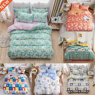 bedsheet cotton quilt duvet cover pillow cases bedding set 4