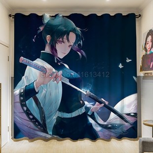 Devil's Blade Anime Curtains for Window Home Decor Cartoon