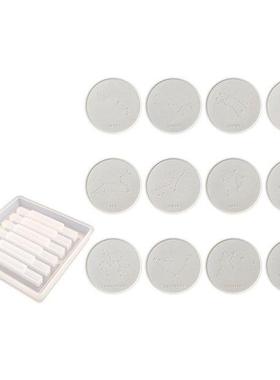Resin Coaster Molds,Twelve Constellation Coaster Gypsum Tabl
