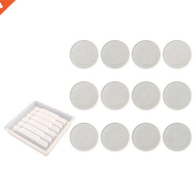Resin Coaster Molds,Twelve Constellation Coaster Gypsum Tabl