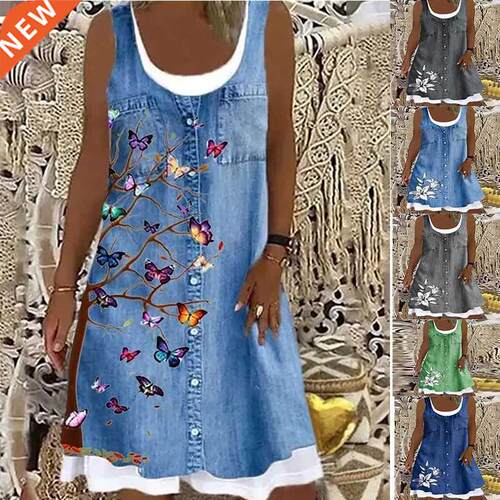 Women's A-Line Dress Fashion Floral Dot 3D Print Knee Le