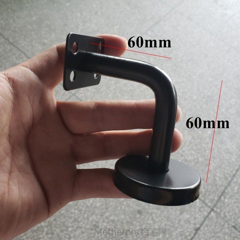 5pcs/Set 60mmx60mm Handrail Brackets Flat Black Stainless St