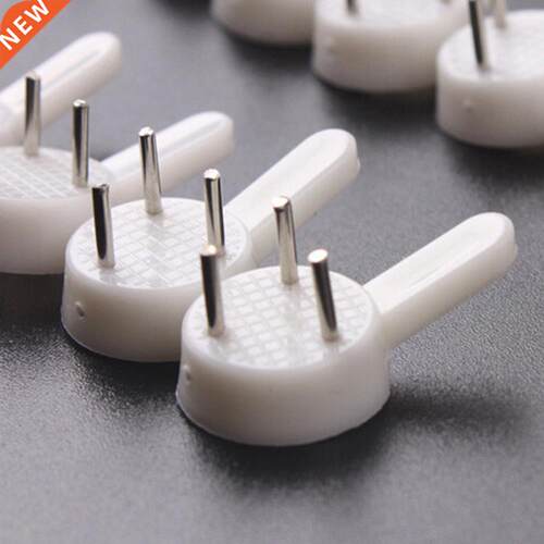 20pcs White Traceless Nails Painting Photo Frame Hook Plasti