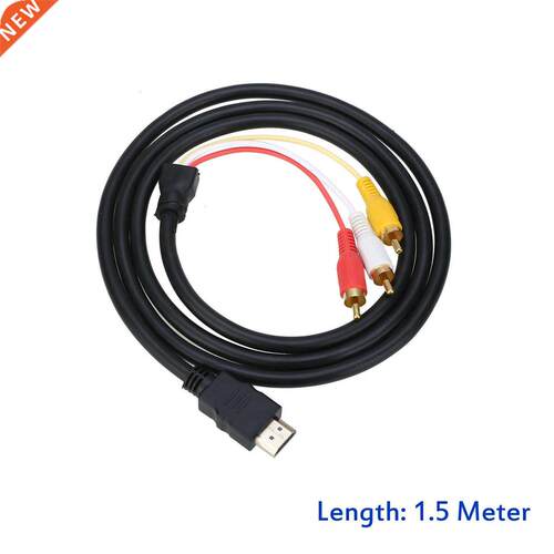 10 PCS 1.5m HDMI-Compatible To 3RCA Video Audio Cable 1080P