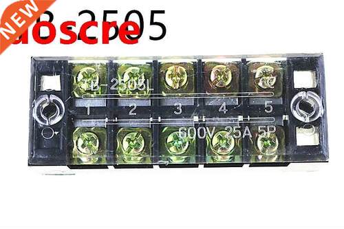 10Pcs TB-2505 600V 25A Dual Row 5 Position Terminal Blocks B