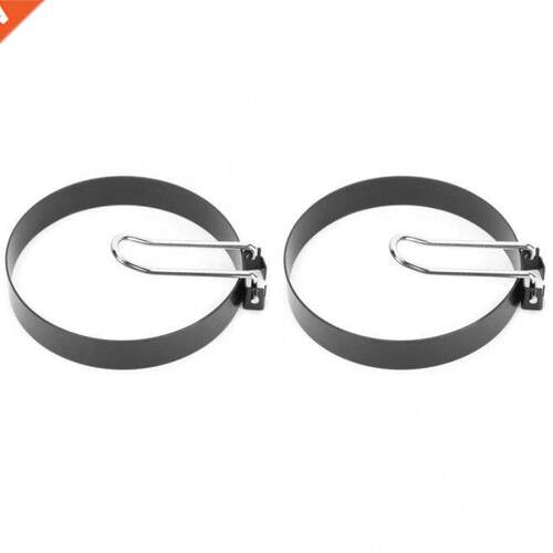 2pcs Stainless Steel Round Non-Stick Egg Shaper Frying Pan R