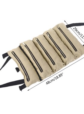 Multi-Purpose Tool Organizer Tool Roll Pouch with 5 Spaciou