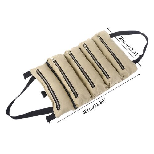 Multi-Purpose Tool Organizer Tool Roll Pouch with 5 Spaciou