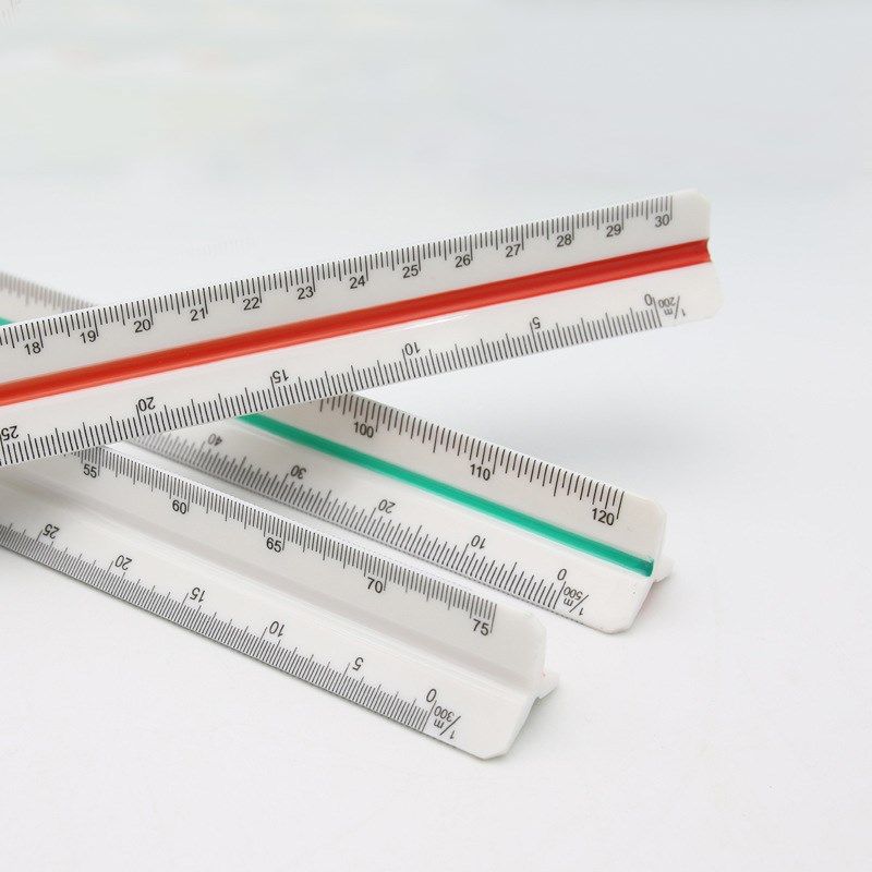 30cm Triangular Scale Triangle Metric Scale Ruler 3 Sides Co
