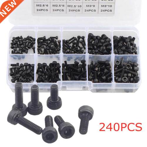 240pcs Hex Hexagon Socket Head Cap Screw 12.9 Grade Back Ca