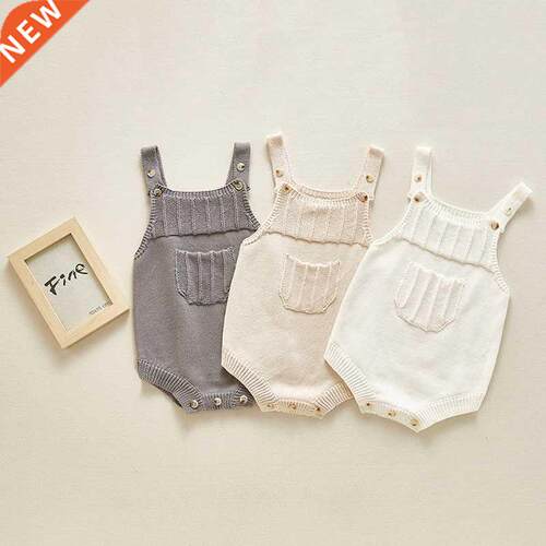Baby Girl Boy Sleeveless Romper Jumpsuit 0-24M Baby Knitting