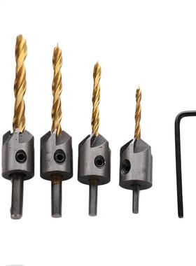 4 pièces 3mm-6mm 5 flûte fraise foret à bois chanfrein al