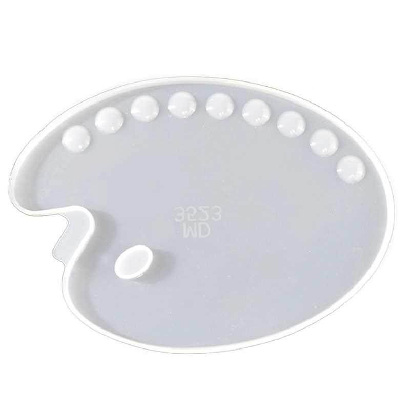 Handmade Artist Paint Palette Resin Casting Mold Oval Shape