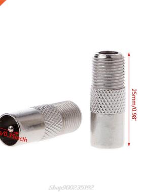 5 Pcs RF Coax Straight Connector F Female to RF Male TV Ante